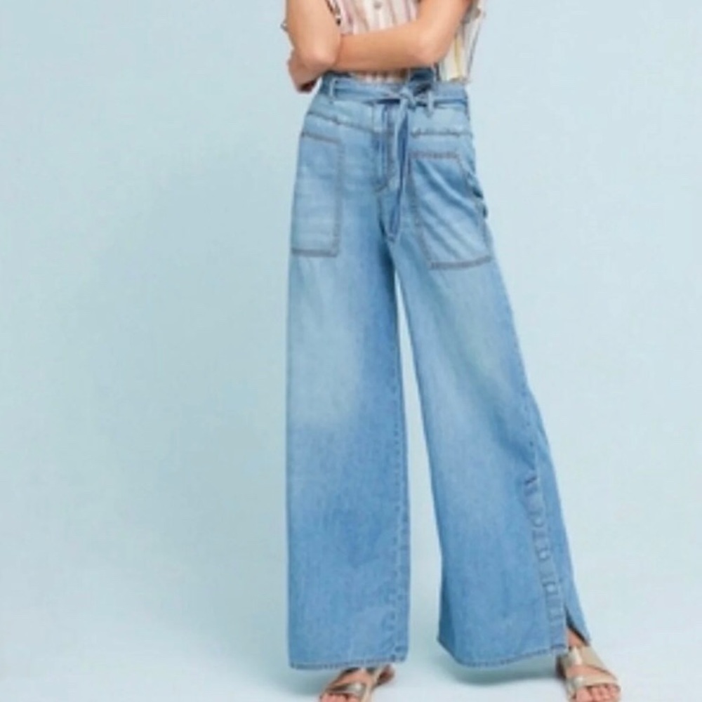 Pilcro and the Letterpress wide leg jeans